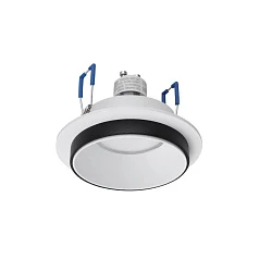 900456 Встраиваемый светильник CAROSSO, 35W (GU10), ?93, алюминий, черный, белый в интерьере