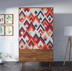 купить стильный Шкаф трехстворчатый "Berber" принт 2 арт BB02/Print_02 в интернет-магазине