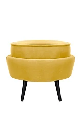 Пуф Pearl Adorn Yellow на черных ножках в интернет-магазине