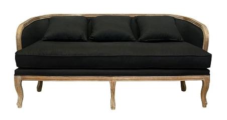 Диван ретро Nora черный на заказ