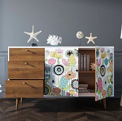 стильные Комод "Berber" с двумя дверками и ящиками  арт BB05/Print_03