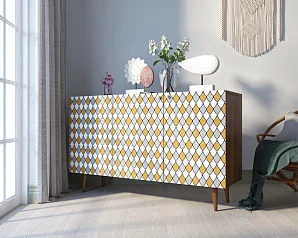 заказать Комод "Berber" с двумя дверками и ящиками принт 22 арт BB17/Print_22