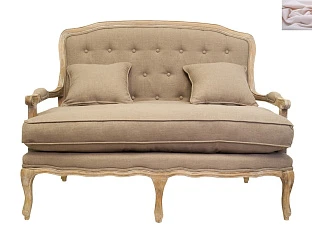 Прямой диван модерн Yareli розовый в интерьере