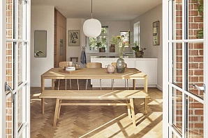 заказать стильные СКАМЬЯ HUBSCH ИЗ ДУБА