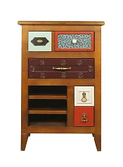 красивые Вертикальная тумба "Gouache Birch" арт M20006ETG/1, разноцветная в интернет-магазине