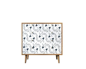 красивые Комод "Berber" пять ящиков 36 принт арт BB36/Print_36 в интернет-магазине