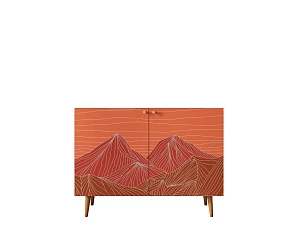 фото Комод с принтом 49 "Berber" две дверки арт BB04/Print_49 в интерьере