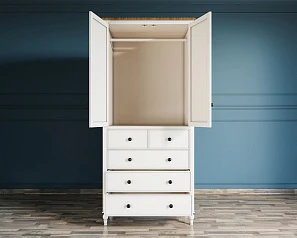 стильный Шкаф двухстворчатый "Odri" с 5 ящиками арт od2127KR5