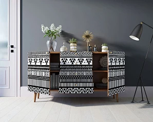 Комод "Berber" с ящиками 19 принт арт BB14/Print_19 в интерьере