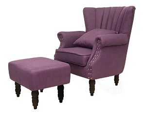 фото Кресло с пуфом Lab Violet V2 в интерьере