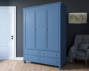 стильный Шкаф трехстворчатый в стиле Кантри "Jules Verne" арт JV27/3ETGB на заказ