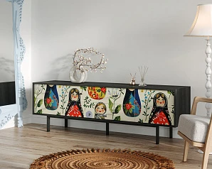 Комод с восемью ящиками "Emerson" Матрешки арт EM03/Art04 на заказ в интернет-магазине