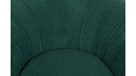 Низкое кресло ракушка Pearl зеленый Boucle на черных ножках в интернет-магазине