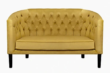 фото Дизайнерский двухместный диван Harry Gold