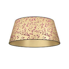 390291 Потолочный светильник CASTUERA, 1X25W (E27), ?450, сталь, черный/бумага декорированная розовыми лепестками, золотой, розовый