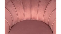 заказать Низкое кресло ракушка Pearl Pink V3 на черных ножках