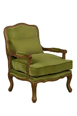 фото Мягкое полукресло с подлокотниками Nitro Green в интерьере