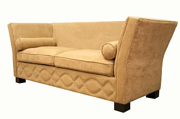 красивый Прямой диван 3 места арт-деко Volte коричневый на заказ