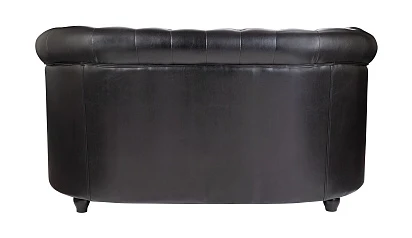 Кожаный диван лофт Karo V2 черный