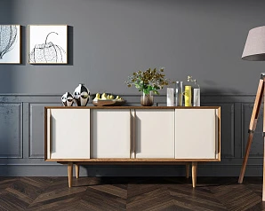 красивые Комод "Bruni white" четыре дверки арт BR23WH на заказ