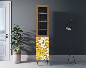 Буфет "Berber" узкий принт 47 арт BB39/Print_47 в интерьере