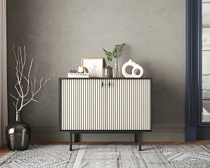 фото Комод с двумя дверками "Emerson" арт EM02/milky/L в интерьере