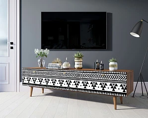 красивые Комод "Berber" с ящиками низкий под TV принт 19 арт BB19/Print_19 в интернет-магазине