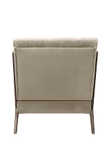 Низкое кресло с деревянными подлокотниками Mody Taupe коричневое в интернет-магазине