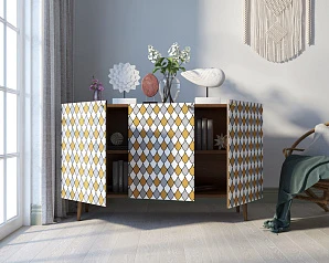 фото Комод "Berber" три дверки 22 принт арт BB01/Print_22