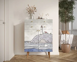 купить красивый Комод "Berber" большой  арт BB12/Print_51 в интернет-магазине