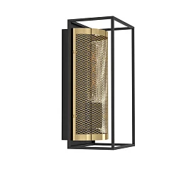 красивые 43789 Бра (настенный светильник) NOHALES, 1X40W (E27), H320, сталь, черный, латунь