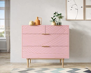 Комод с четыремя ящиками "Line" LN14/GR1/pink