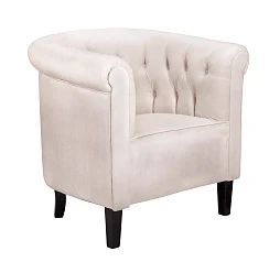 стильное Низкое кресло Swaun Beige Velvet