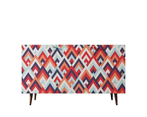 фото Комод "Berber" три дверки 2 принт арт BB01/Print_02 в интерьере