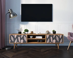 красивые Комод "Berber" с нишей низкий под TV принт 40 арт BB49/Print_40