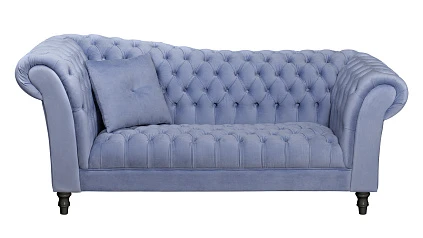 красивый Двухместный диван Lina Blue-B синий на заказ