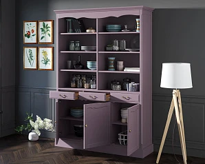 купить Двухсекционный шкаф Leontina Lavanda для посуды арт ST9330/3L в интернет-магазине