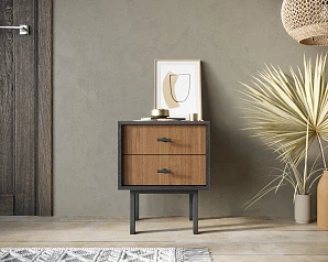купить красивые Тумбочка с двумя ящиками "Emerson" арт EM16 в интернет-магазине