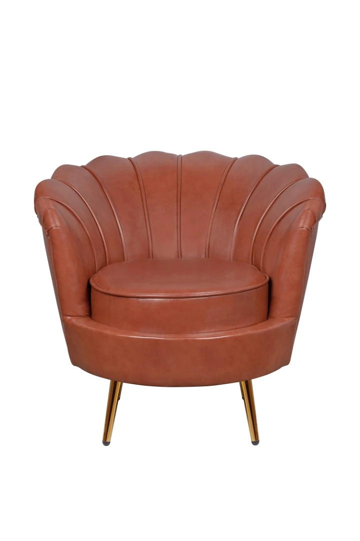 стильное Низкое кресло ракушка Pearl Brown