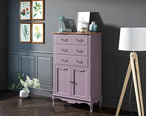 заказать Комод Leontina Lavanda три ящика две дверки арт ST9354L