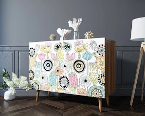 фото Комод с принтом 3 "Berber" две дверки арт BB04/Print_03