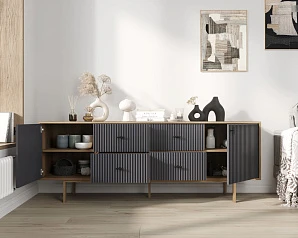 красивый Комод две дверки и четыре ящика "Emerson" арт EM19/7024/L