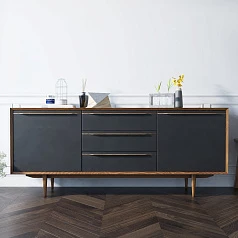 Комод "Brun Black" с тремя ящиками и дверками арт BR-03/Black в интернет-магазине