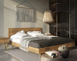 Кровать в Скандинавском стиле двуспальная "Bruni" 160х200 см арт BR-16