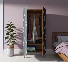 купить Шкаф малый двухстворчатый "Berber" принт 18 арт BB08/Print_18