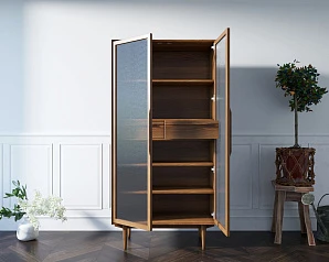 фото Буфет "Bruni" высокий с витражными стеклами арт BR51