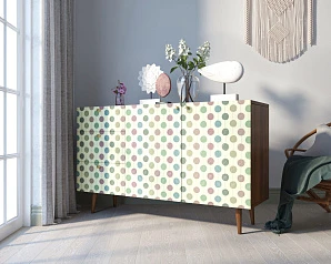 фото Комод "Berber" с двумя дверками и ящиками принт 24 арт BB17/Print_24 в интерьере