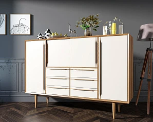 купить стильные Большой комод "Bruni white" арт BR09WH