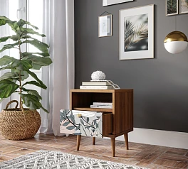 купить Тумбочка "Berber" с одним ящиком 50 принт арт BB06/Print_50, разноцветная в интернет-магазине