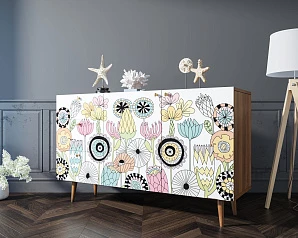 фото Комод "Berber" с двумя дверками и ящиками принт 3 арт BB17/Print_03